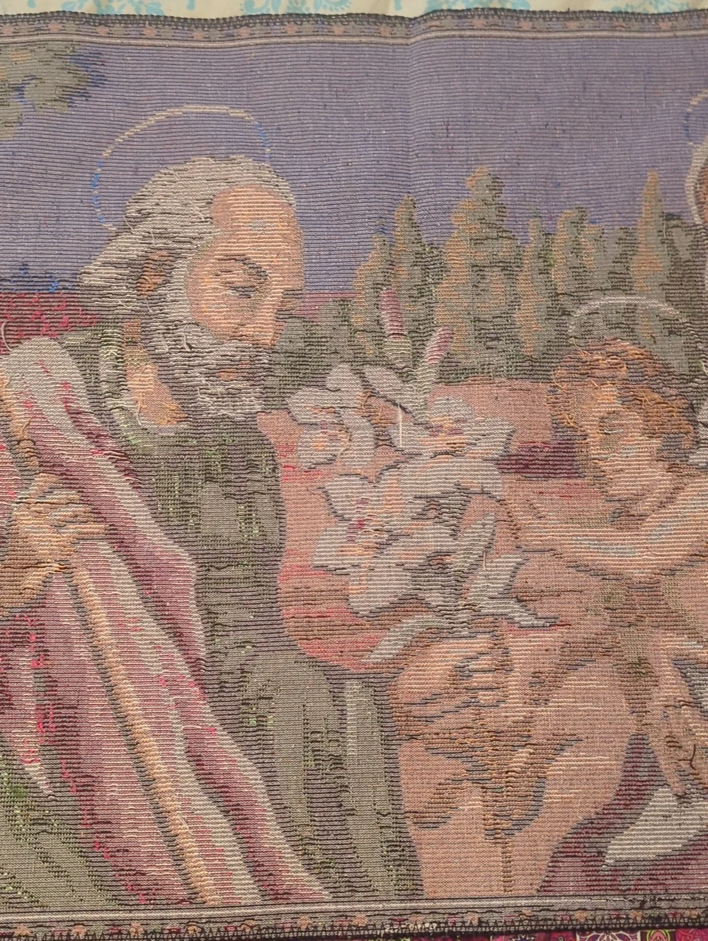 Vintage Holy Family TAPESTRY 39